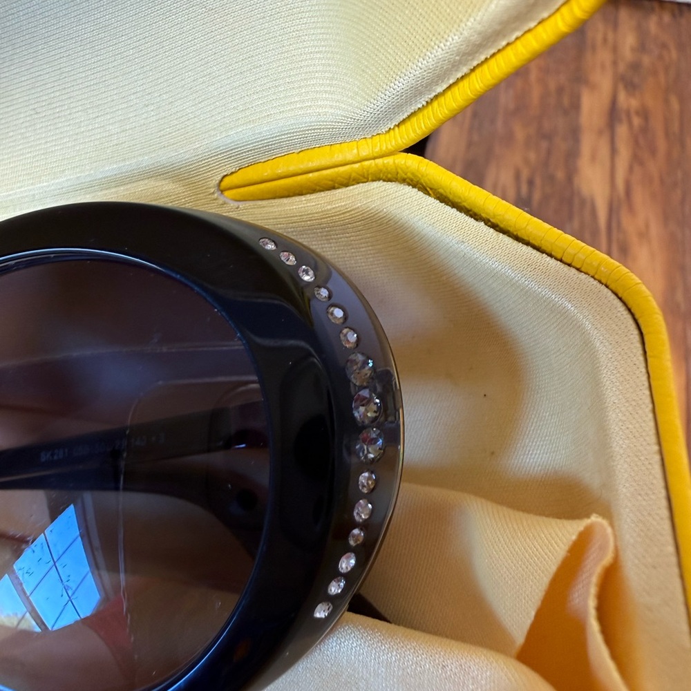 Swarovski Black Sunglasses with Yellow Case - Picture 2 of 12